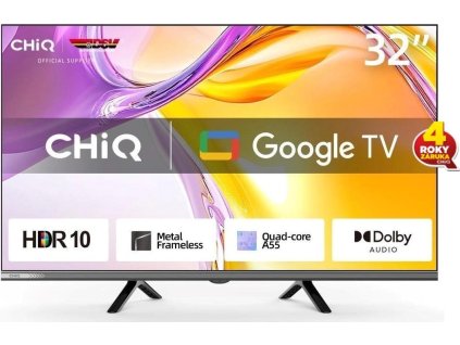 CHiQ L32M9E TV 32", HD, smart, Google TV, Dolby Audio, dbx-tv, HDR 10