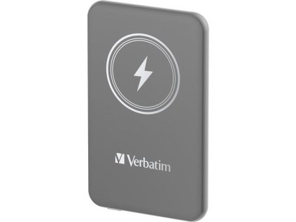 VERBATIM Powerbanka Charge 'n' Go, Magnetická, 5000 mAh, USB-C, Šedá