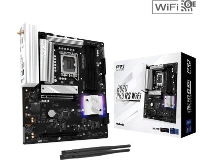 ASRock MB Sc LGA1851 B860 Pro RS WiFi, Intel B860, 4xDDR5, 1xDP, 1xHDMI, WiFi, ATX