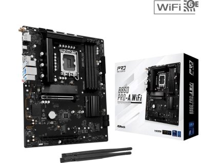 ASRock MB Sc LGA1851 B860 Pro-A WiFi, Intel B860, 4xDDR5, 1xDP, 1xHDMI, WiFi, ATX