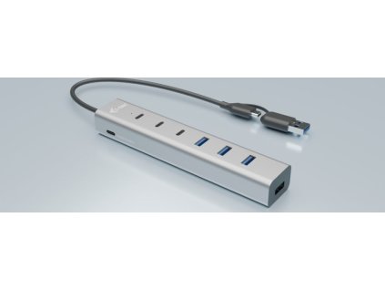 i-tec USB-C/USB-A Charging Metal HUB 7 Port (3x USB-C, 4x USB-A)