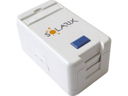 Solarix Zásuvka modulární pro 1 keystone na omítku bílá SXMO-1-0-WH