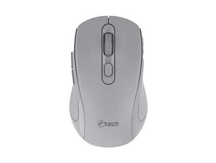 C-TECH myš Dual mode WLM-12GR, bezdrátová, 1600DPI, 6 tlačítek, šedá, USB nano receiver