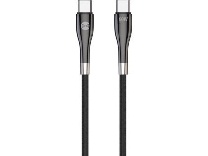 Datový kabel Forever USB-C/USB-C 1m 60W černý