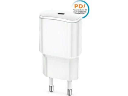 Rychlonabíječka do sítě Forever TC-01 PD 1x USB-C 20W bílá