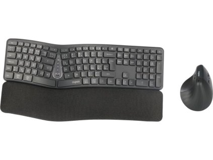 RAPOO Set klávesnice a myš 8810ME, Multi-mode, Bezdrátový set, CZ/SK, Černá