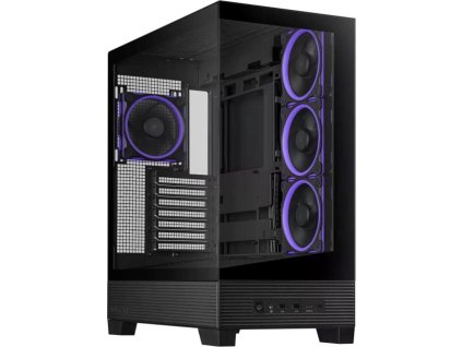 ASUS case A31 PLUS TG ARGB, Mid Tower, Průhledná bočnice, 4x120mm ARGB Fan, ARGB Hub, černá