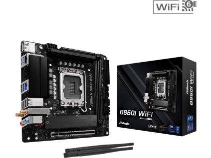 ASRock MB Sc LGA1851 B860I WiFi, Intel B860, 2xDDR5, 1xDP, 1xHDMI, WiFi, Mini-ITX