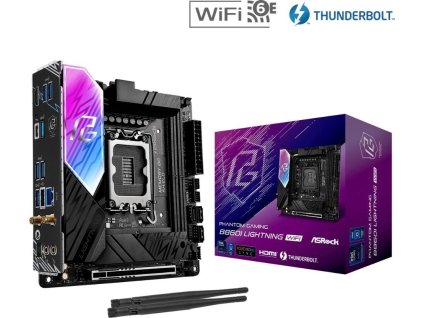 ASRock MB Sc LGA1851 B860I LIGHTNING WIFI, Intel B860, 2xDDR5, 1xThunderbolt, 1xHDMI, WiFi, Mini-ITX