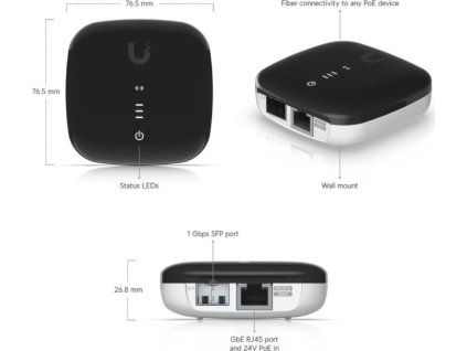 UBNT UF-AE - UFiber ActiveEthernet 1GbE konvertor optika/kov