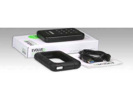 EVOLVEO 2.5" Encrypt 1, externý rám HDD, USB 3.