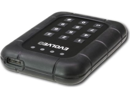 EVOLVEO 2.5" Encrypt 1, externý rám HDD, USB 3.