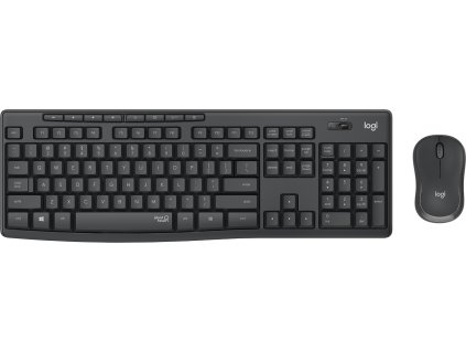 Logitech Silent Wireless Combo MK295, bezdrôtová klávesnica + myš, americká, grafitová