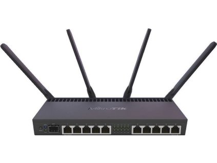 MikroTik RouterBOARDRB RB4011iGS+5HacQ2HnD-IN, štvorjadrový 1.4GHz CPU,1GB RAM,10xLAN,1x SFP+, Wi-Fi 2.4+5GHz (2033Mbps), L5