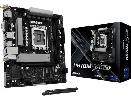 ASRock MB Sc LGA1851 H810M-X WIFI, Intel H810, 2xDDR5, 1xDP, 1xHDMI, 1xVGA, WiFi, mATX