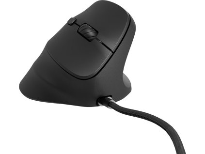 Vertikální myš Natec CRAKE 2 PRO/Vertikální/Optická/Pro praváky/12 400 DPI/Drátové USB-A/Černá