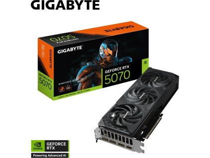 GIGABYTE VGA NVIDIA GeForce RTX 5070 WINDFORCE OC 12G, 12G GDDR7, 3xDP, 1xHDMI