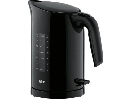 Braun WK 3100 BK PurEase rychlovarná konvice, 2200 W, otočná základna, 1.7 l, automatické vypnutí, černá