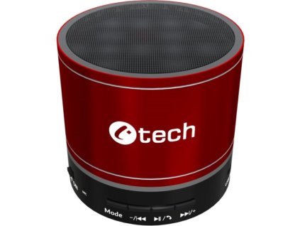 C-TECH repro SPK-08R, bluetooth, červená