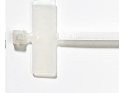 Solarix Stahovací pásek s popisovatelným štítkem, 2,4 x 103 mm, bílý, 100ks SXSPS-103-WH