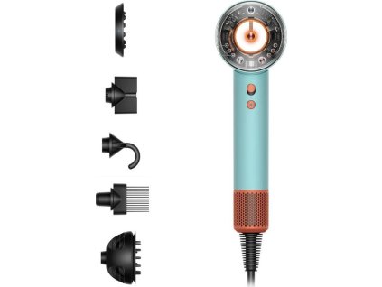 Dyson Supersonic Nural HD16 fén na vlasy, 1600 W, 3 rychlosti, 4 teploty, patina/topaz