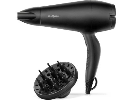 BaByliss D215DE fén na vlasy, 2200 W, 2 teploty a rychlosti, s koncentrátorem, černá