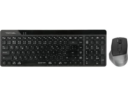 A4tech FG2400 Air2, bezdrátový kancelářský set klávesnice s myší, CZ, černá