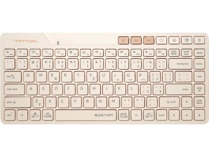 A4tech FStyler FBK26C AS, bezdrátová Dual mode Bluetooth+2,4G klávesnice, CZ, caffe latte