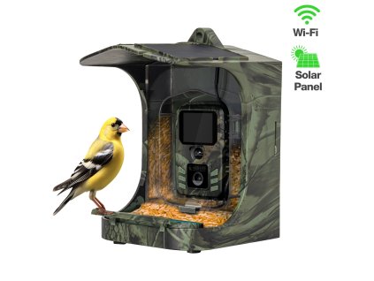 EVOLVEO StrongVision BirdFeeder, Chytré krmítko pro ptáky s kamerou a solárním panelem