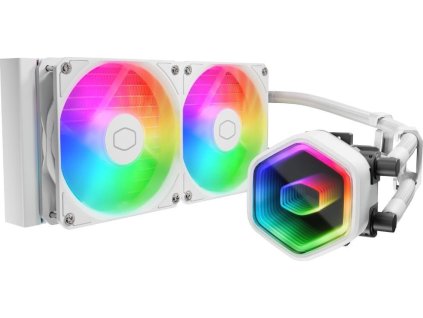 Cooler Master vodní chladič MasterLiquid 240 Core II, 2x240mm, LGA1851, AM5, bílá