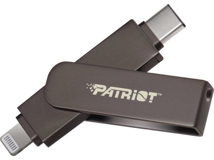 Patriot iLuxe Stick C MFi/128GB/USB 3.2/Lightning + USB-C/Černá