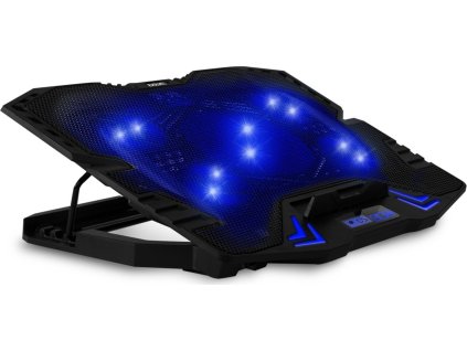EVOLVEO Ania 5, chladiaci stojan na notebook, modré podsvietenie