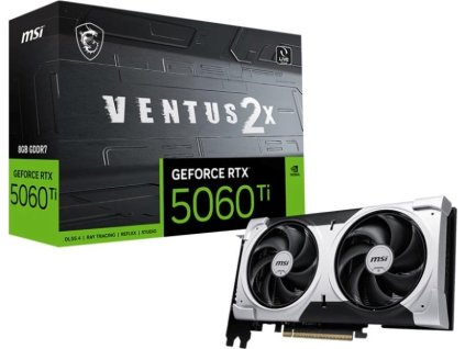 MSI VGA NVIDIA GeForce RTX 5060 Ti 8G VENTUS 2X PLUS, RTX 5060 Ti, 8GB GDDR7, 3xDP, 1xHDMI