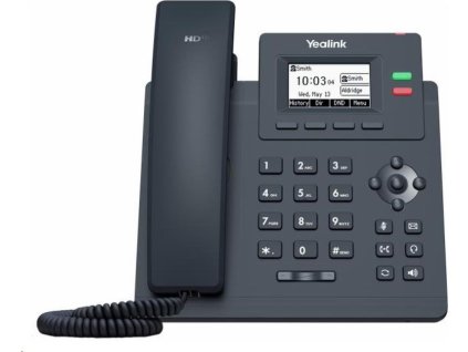 IP telefón Yealink SIP-T31P, 2,3" grafika 132x64, 2x RJ45 10/100, PoE, 2x SIP, s adaptérom