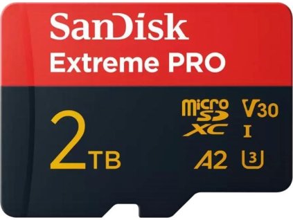 SanDisk micro SDXC karta 2TB Extreme PRO (250 MB/s A2 UHS-I U3 V30) + adaptér