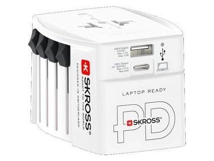 SKROSS cestovní adaptér MUV USB AC65PD, univerzální, neuzemněný, USB A+C 65W