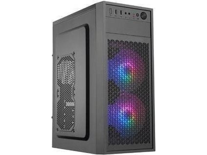 EUROCASE skříň ML N6-530B, ATX, 2x USB-A, 2x 120mm ARGB Fan, černá