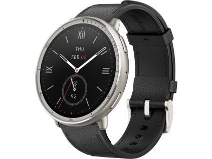 Amazfit Active 2 NFC Black Leather Round Front Lef s