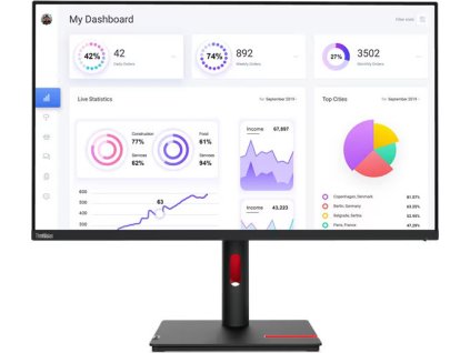 LENOVO LCD ThinkVision T32p-30-31.5"  IPS,matný,16:9,3840x2160,178/178,6ms,350cd,1000:1,HDMI,DP,VESA,PIVOT,3Y