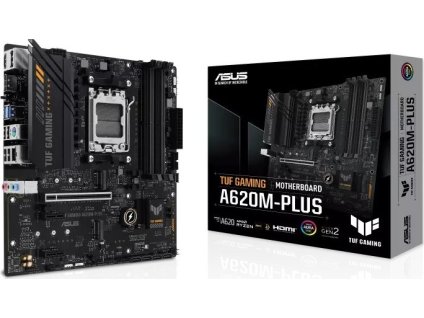 ASUS MB Sc AM5 TUF GAMING A620M-PLUS, AMD A620, 4xDDR5, 1xHDMI, 2xDP, mATX