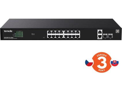 Tenda TEG2220P-16-250W Gigabit Websmart L2 Cloud PoE+ Switch 230W, 16x1Gb/s PoE+, 2xRJ45, 2xSFP,Rack