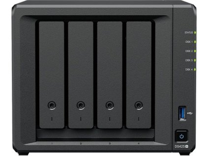 Synology DS425+ DiskStation (4C/CeleronJ4125/2,0-2,7GHz/2GBRAM/4xSATA/2xM.2/2xUSB3.2/1xGbE/1x2,5GbE)
