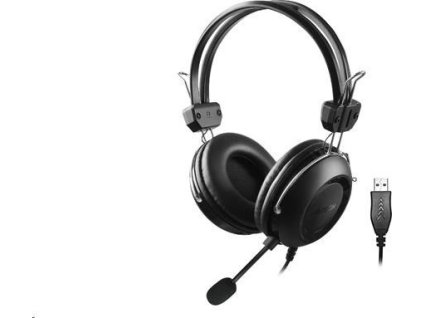 A4tech sluchátka HU-35, USB, černá