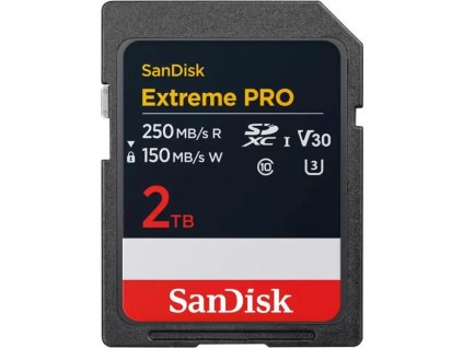 SanDisk SDXC karta 2TB Extreme PRO (250 MB/s Class 10, UHS-I U3 V30)
