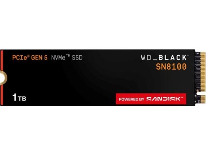 WD BLACK SSD NVMe 1TB PCIe SN8100 Powered by SanDisk, Gen5, (R:14900, W:11000MB/s)