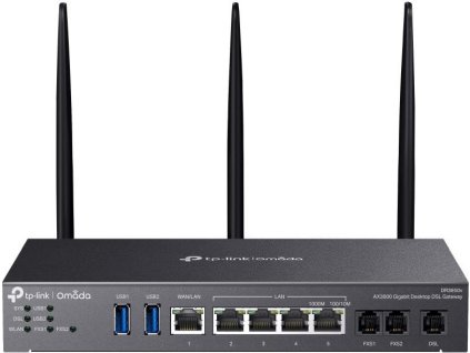 TP-Link DR3650V OMADA ADSL/VDSL gateway (AX3000,3xRJ11(2xFXS,1xDSL),2,4GHz/5GHz,1xGbELAN/WAN,4xGbE,2xUSB3.0)