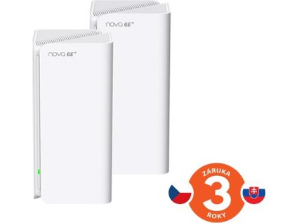 Tenda Nova MX21 Pro (2-pack) WiFi6E AXE5700 Mesh Gigabit system, 6x GLAN/GWAN, WPA3, VPN, CZ app