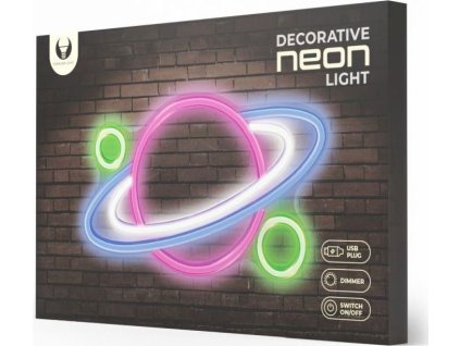 Dekorativní PLEXI LED neon Planeta multicolor