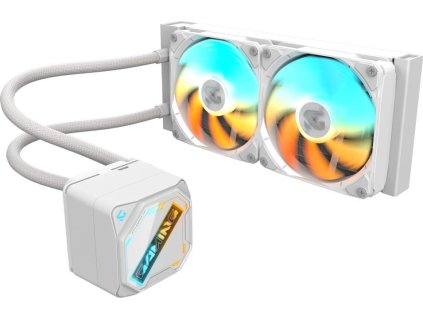 GIGABYTE Vodní chladič GAMING 240 ICE, 2x120mm, ARGB, LGA1851, AM5, bílá