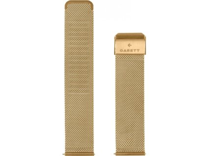 Garett univerzální řemínek 18 mm, zlatý kovový, typ Mesh